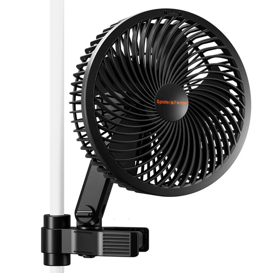 Spider Farmer Smarter Schwenkventilator mit Stangenclip Ø 15 cm 8 Watt