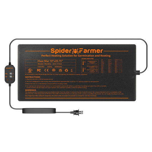 Spider Farmer Heizmatte 52x25 cm mit Thermostat 20 Watt