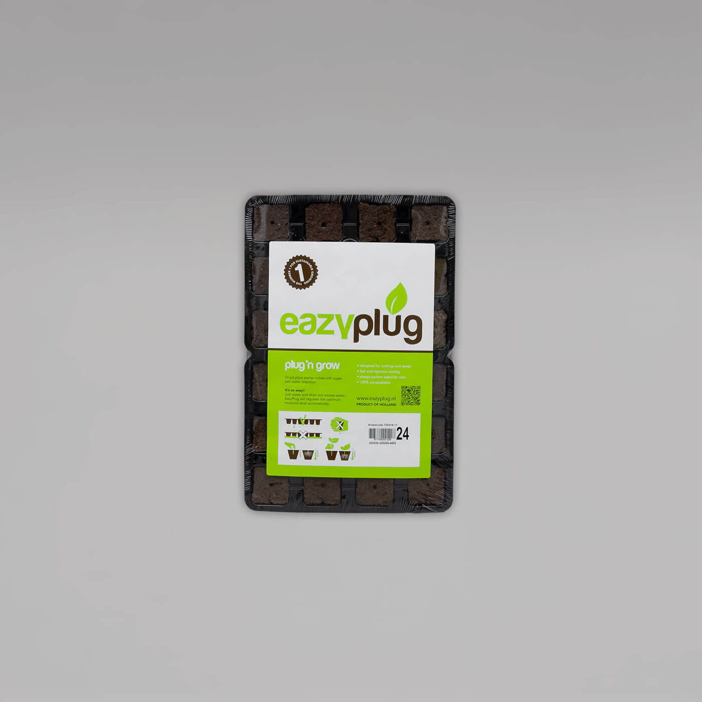 Eazy Plug Anzuchtwürfel 3,5x3,5cm, im 12er, 24er oder 77er Tray