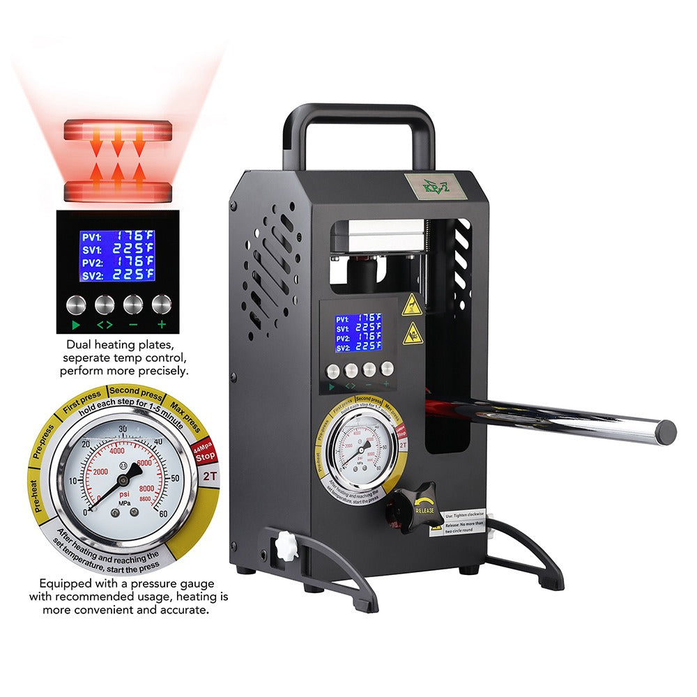 KP-2 Rosin-Presse bis 700 Watt und 2 Tonnen Kompakt und preiswert