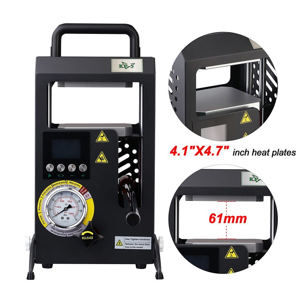 KP-5 Rosin-Presse bis 700 Watt und 5 Tonnen Mehr Power, größere Mengen