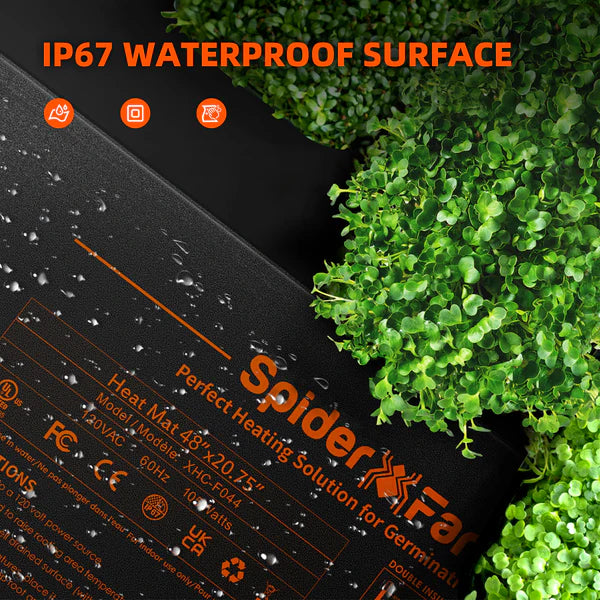 Spider Farmer Heizmatte 121x52 cm mit Thermostat 105 Watt