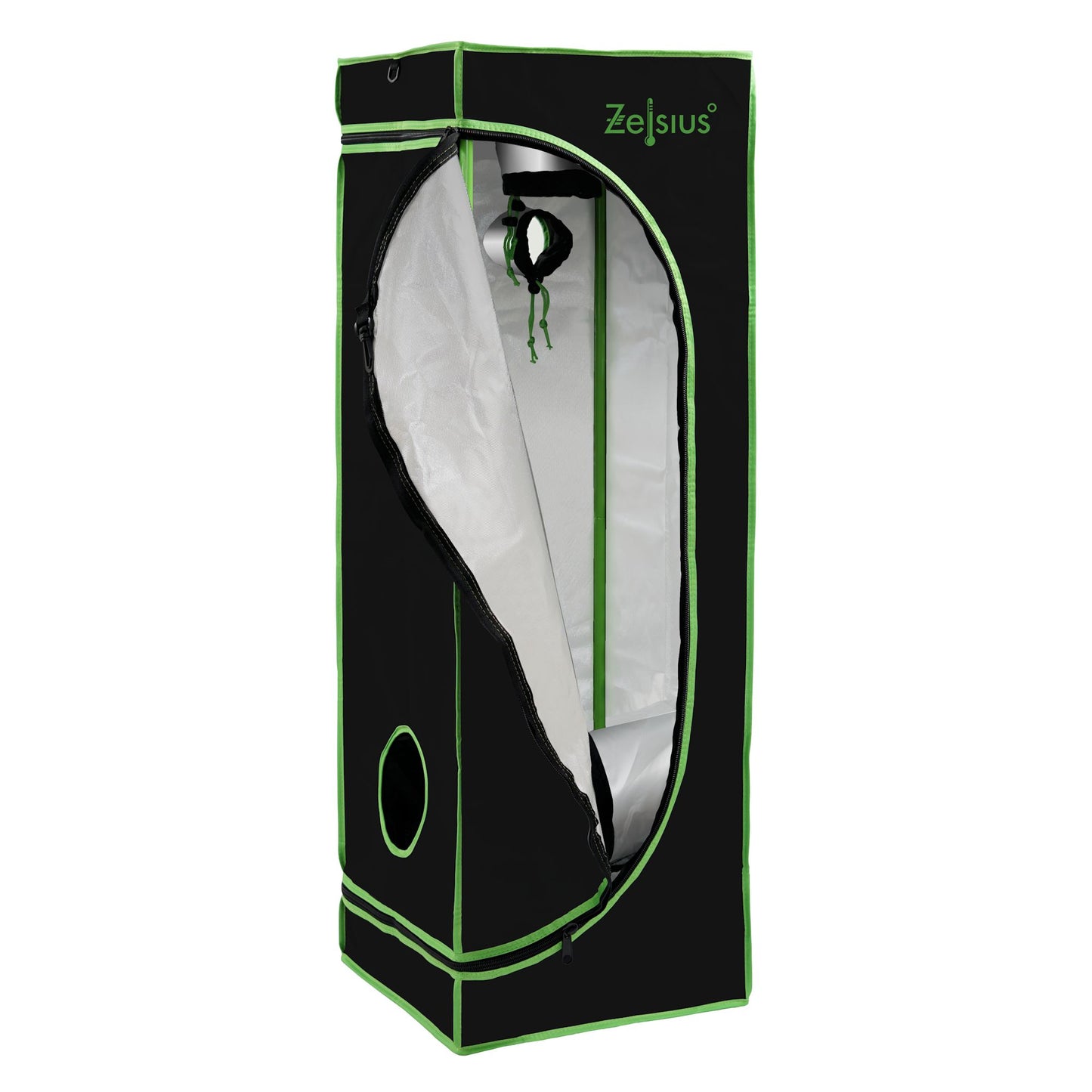 Zelsius Grow Tent 100 x 100 x 200 cm Schwarz/Grün Pflanzenzucht Indoor