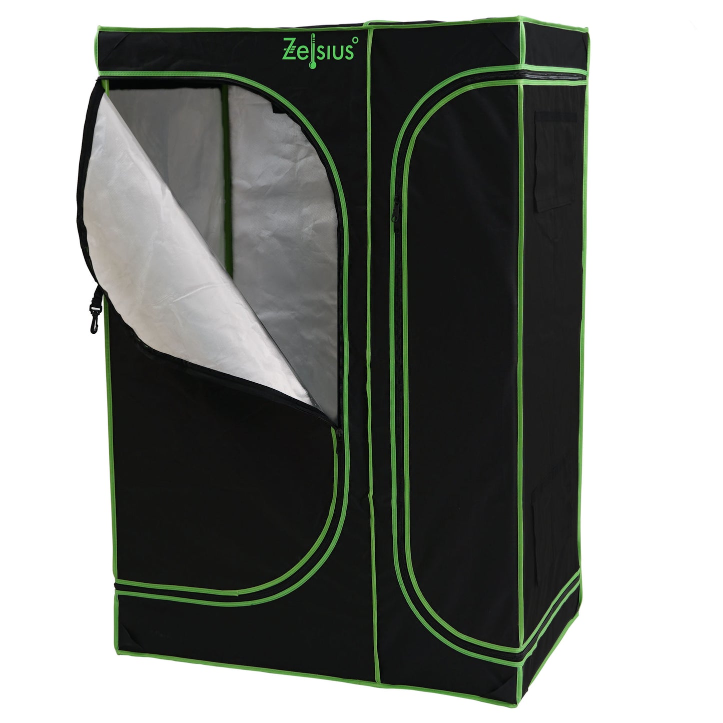Zelsius Grow Tent 90 x 60 x 135 cm Schwarz/Grün Pflanzenzucht Indoor