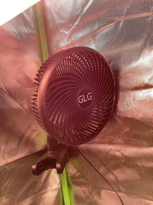 GLG - Green Luxury Grow Oszillierender Clip-Ventilator 153mm 10W