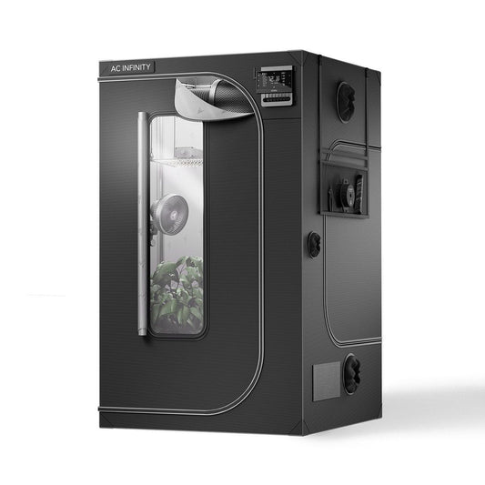 AC Infinity CLOUDLAB 844, Advanced Grow Zelt 120 × 120 × 200 cm, 2000D Oxford-Canvas-Gewebe, großes Sichtfenster mit Reißverschluss