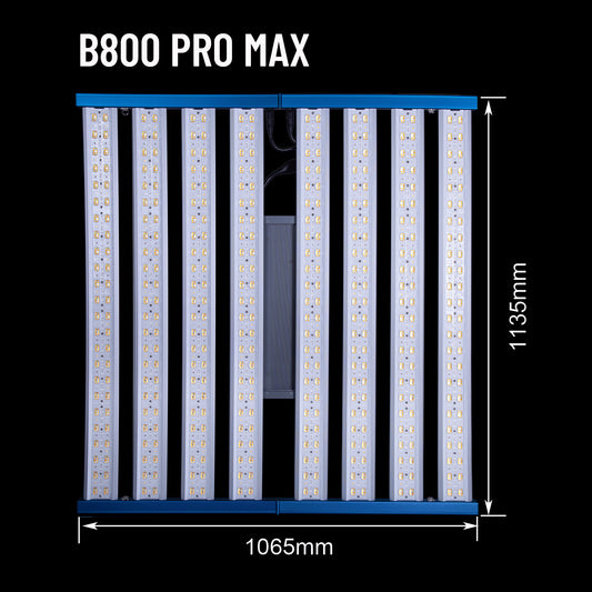HortiSpectra  - B800 PRO MAX 900W LED-Pflanzenlampe mit zwei Lichtkanälen für alle Wachstumsphasen