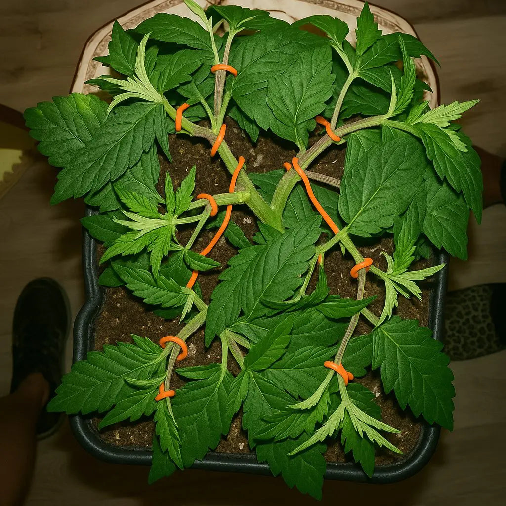 Flexibler Pflanzendraht Orange 20m Ø3,5mm mit weicher Gummi-Ummantelung