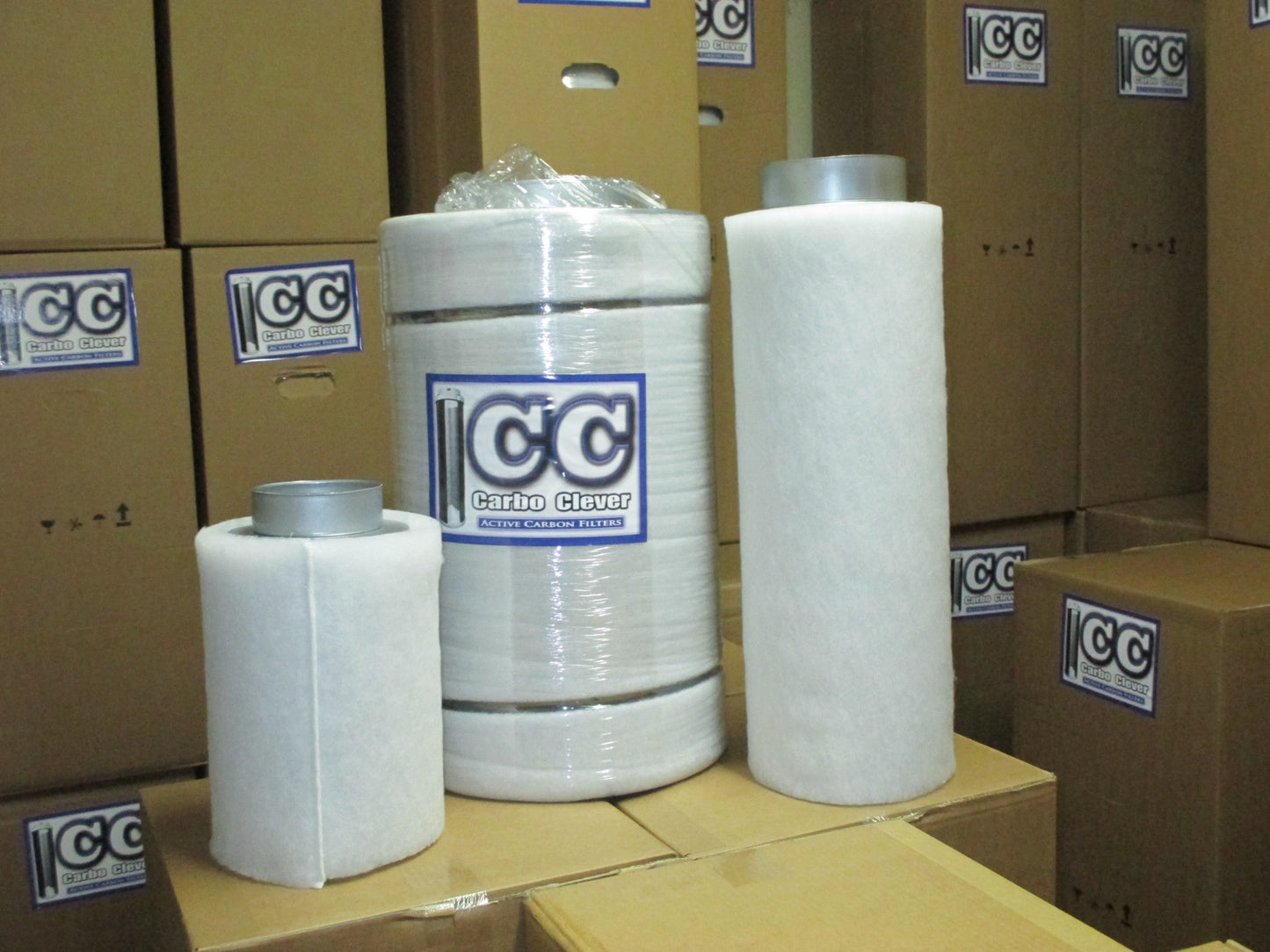 CarboClever "CC" Filter 200m³/ h. - 100 mm Flansch - 4300m³/ h. - 400 mm Flansch