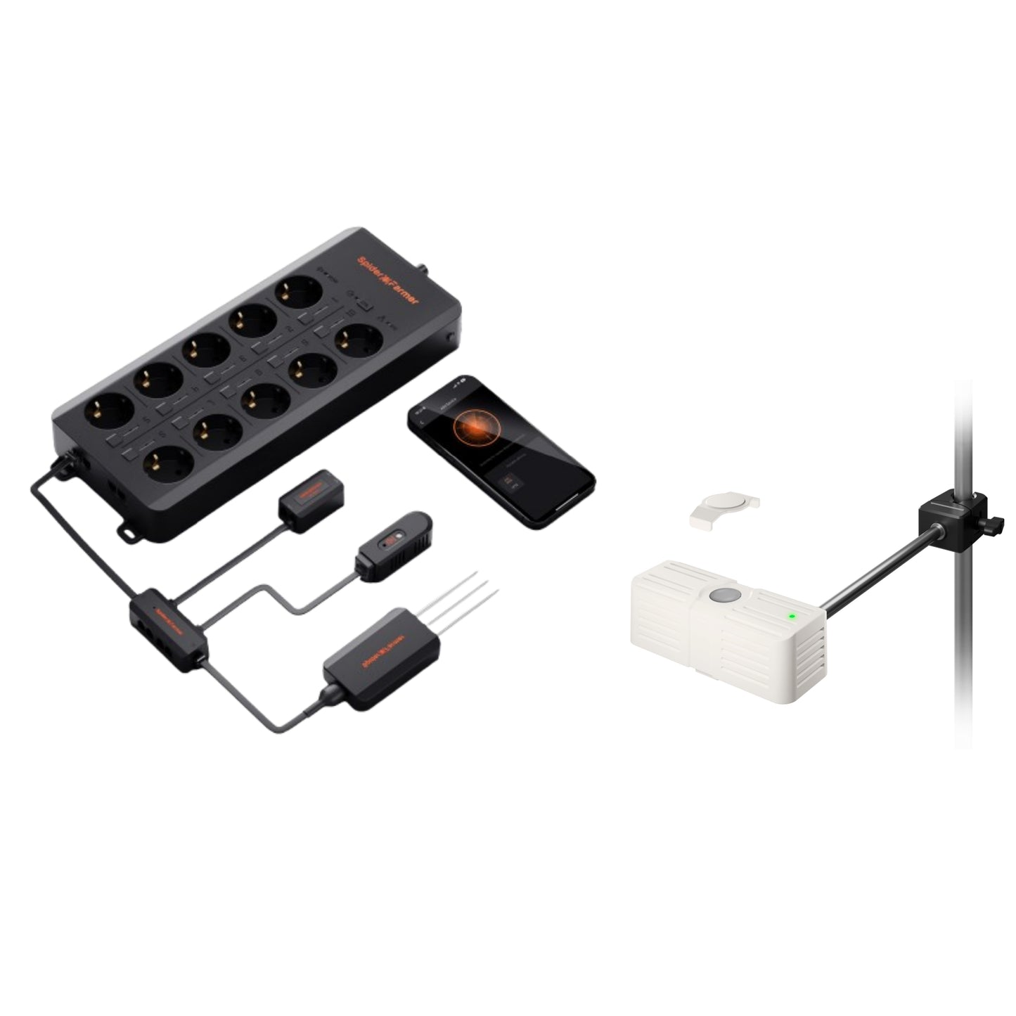 Spider Farmer GGS Klimaregler-Set – Temperatur-, Luftfeuchtigkeits- und VPD-Überwachung, Zeitsteuerung, Verlaufsdaten, Bluetooth & WLAN für eine optimierte Klimasteuerung