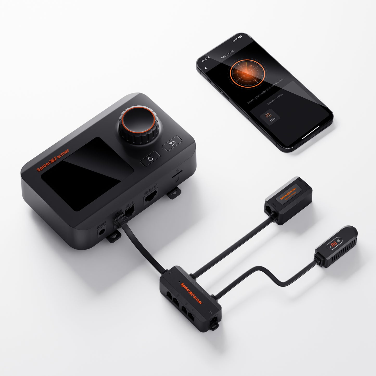 Spider Farmer GGS Klimaregler-Set – Temperatur-, Luftfeuchtigkeits- und VPD-Überwachung, Zeitsteuerung, Verlaufsdaten, Bluetooth & WLAN für eine optimierte Klimasteuerung