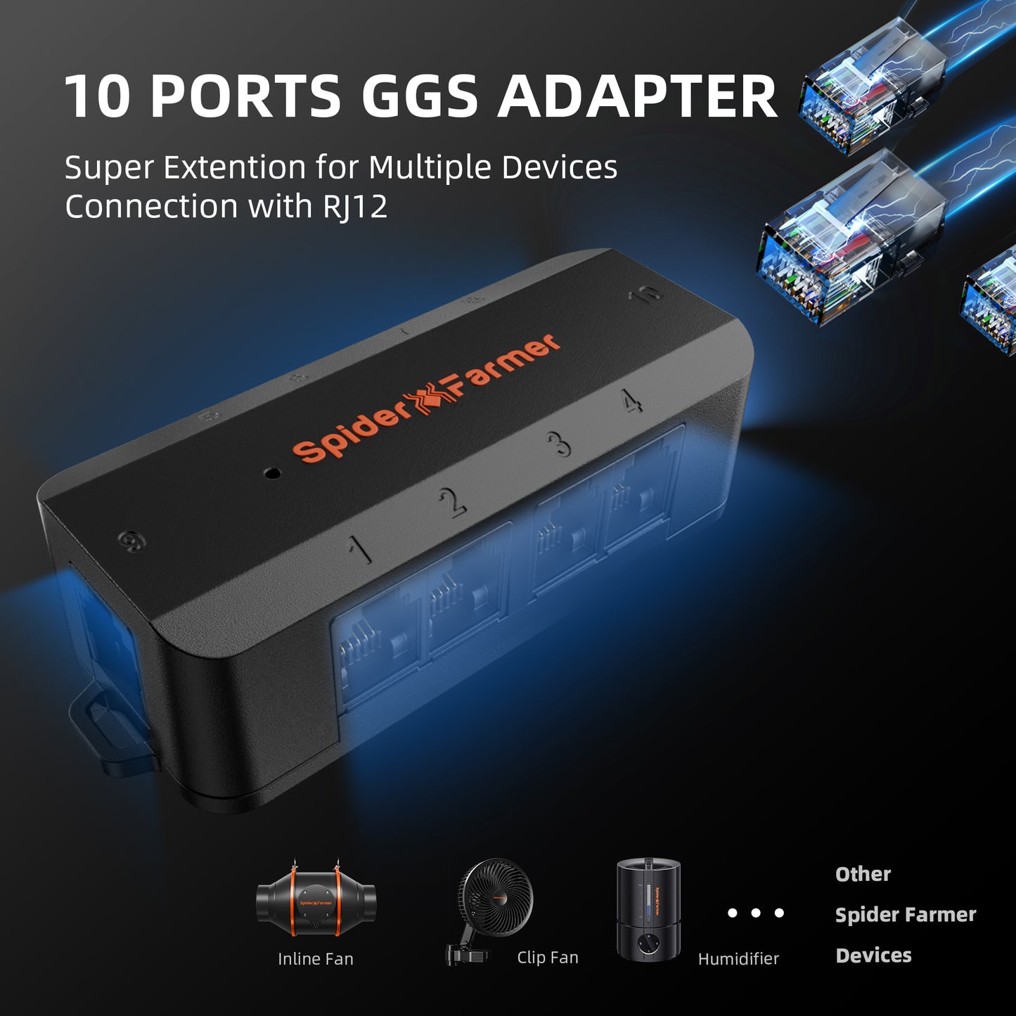 Spider Farmer GGS Klimaregler-Set – Temperatur-, Luftfeuchtigkeits- und VPD-Überwachung, Zeitsteuerung, Verlaufsdaten, Bluetooth & WLAN für eine optimierte Klimasteuerung