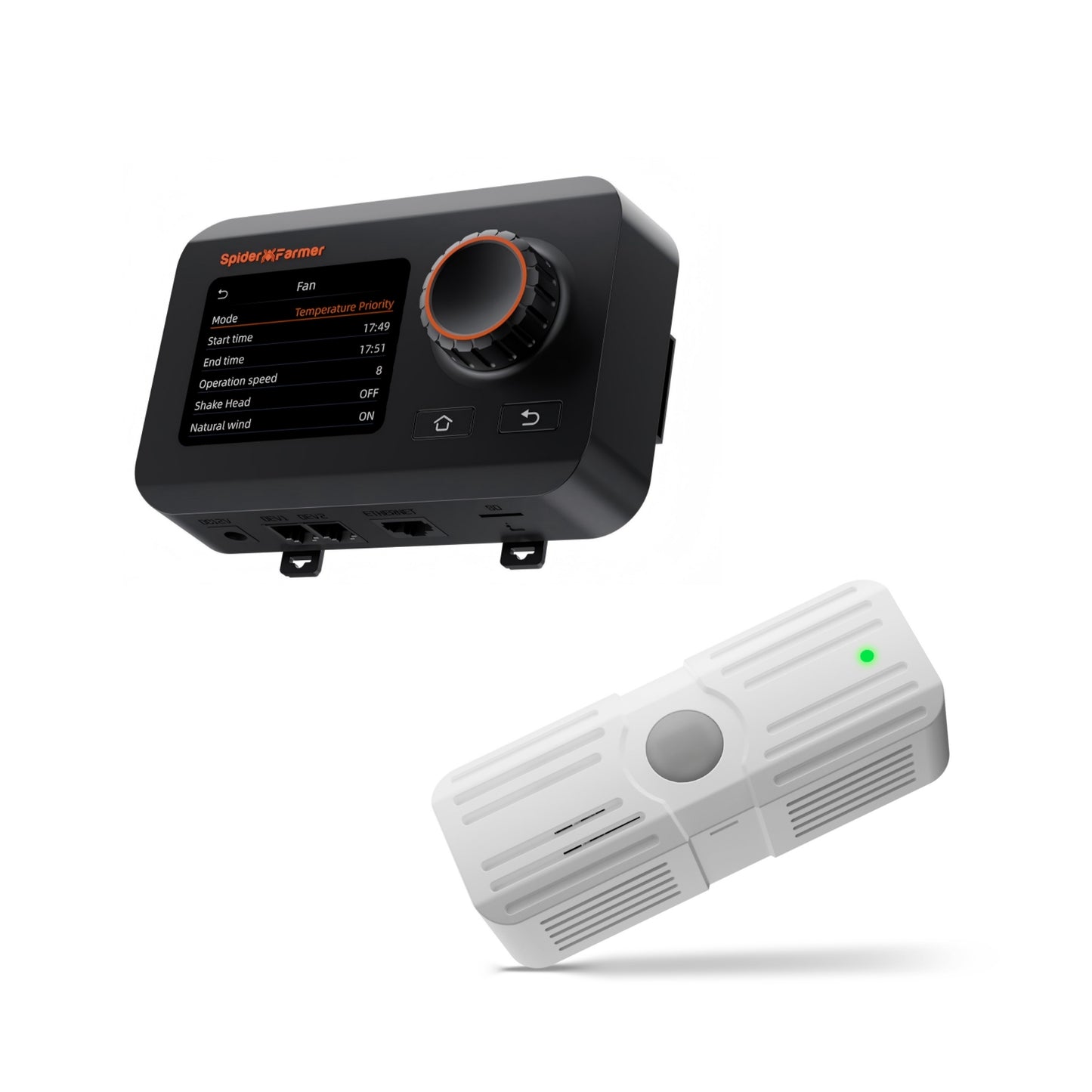 Spider Farmer GGS Klimaregler-Set – Temperatur-, Luftfeuchtigkeits- und VPD-Überwachung, Zeitsteuerung, Verlaufsdaten, Bluetooth & WLAN für eine optimierte Klimasteuerung