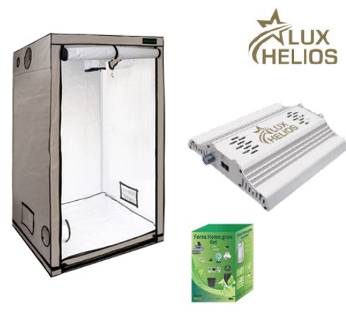 Growbox Komplett Set 60x60x160cm + Leuchte nach Wahl