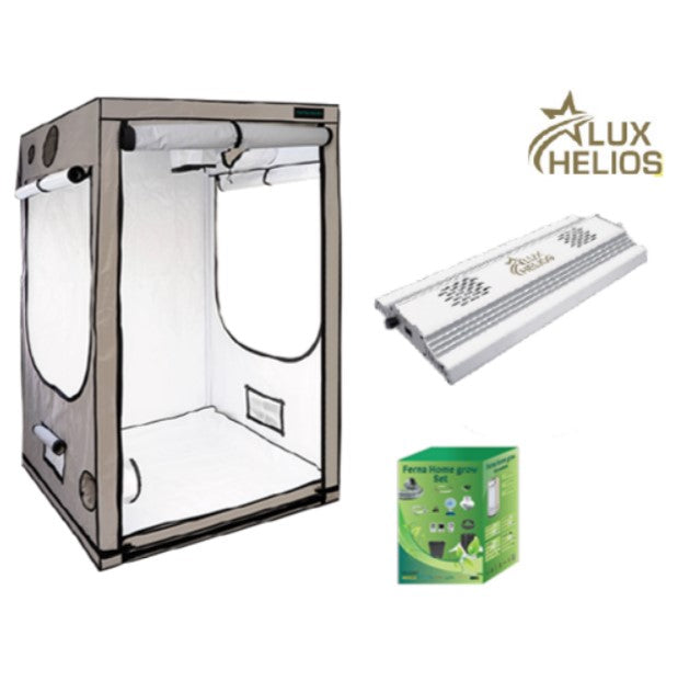 Growbox komplett 120x120x200cm + Leuchte nach Wahl