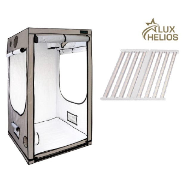 Growbox komplett 120x120x200cm + Leuchte nach Wahl