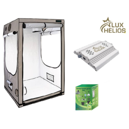 Growbox komplett 120x120x200cm + Leuchte nach Wahl