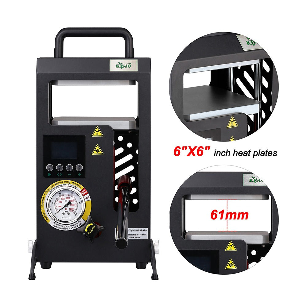 KP-10 Rosin-Presse bis 700 Watt und 10 Tonnen Für höchste Ansprüche