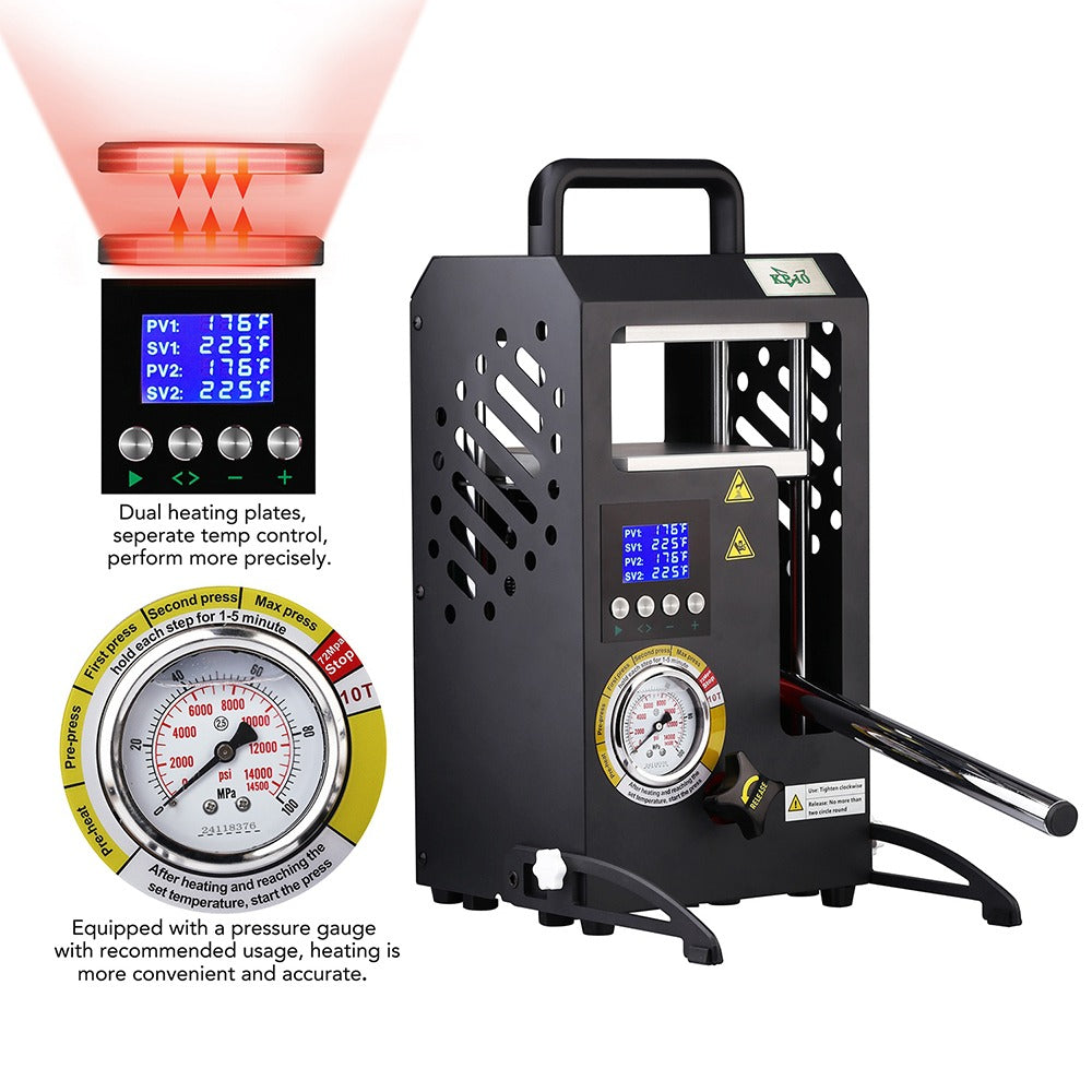 KP-10 Rosin-Presse bis 700 Watt und 10 Tonnen Für höchste Ansprüche