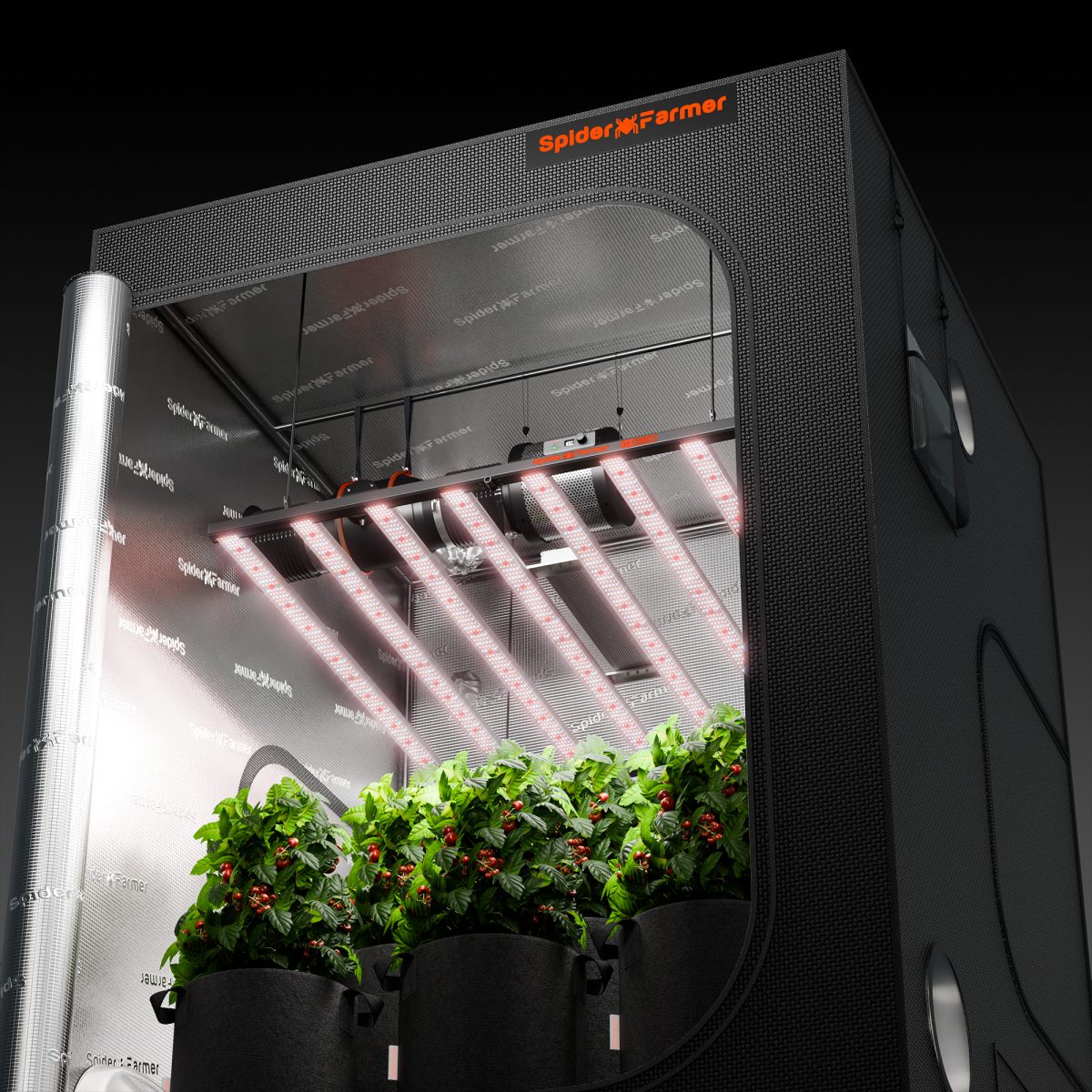 Spider Farmer SE1000W LED-Pflanzenlampe Samsung LM301H EVO für den kommerziellen vertikalen Anbau mit Bluetooth- und WLAN-App-Steuerung (Pflanzenlampe)