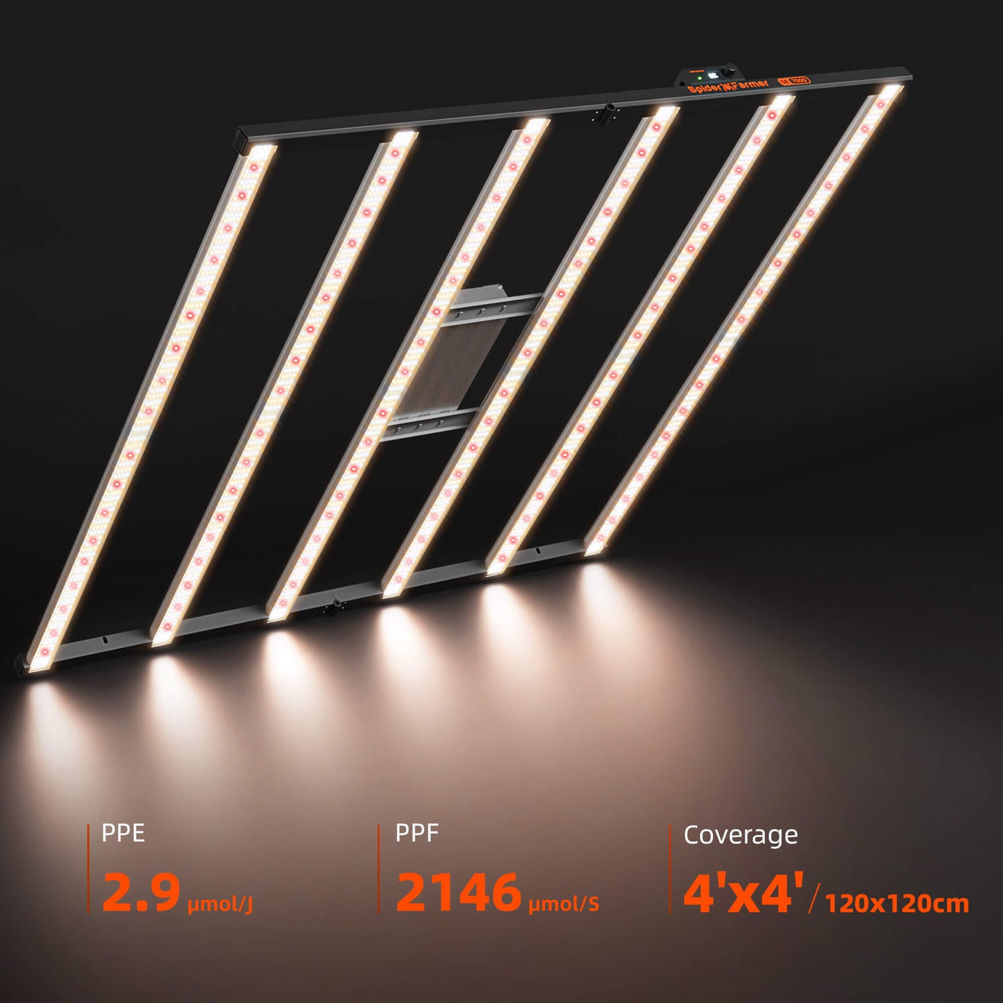 Spider Farmer SE7000 730W LED-Pflanzenlampe für Gartenbau und Gewerbe (2026) mit Bluetooth- und WLAN-Steuerung per App