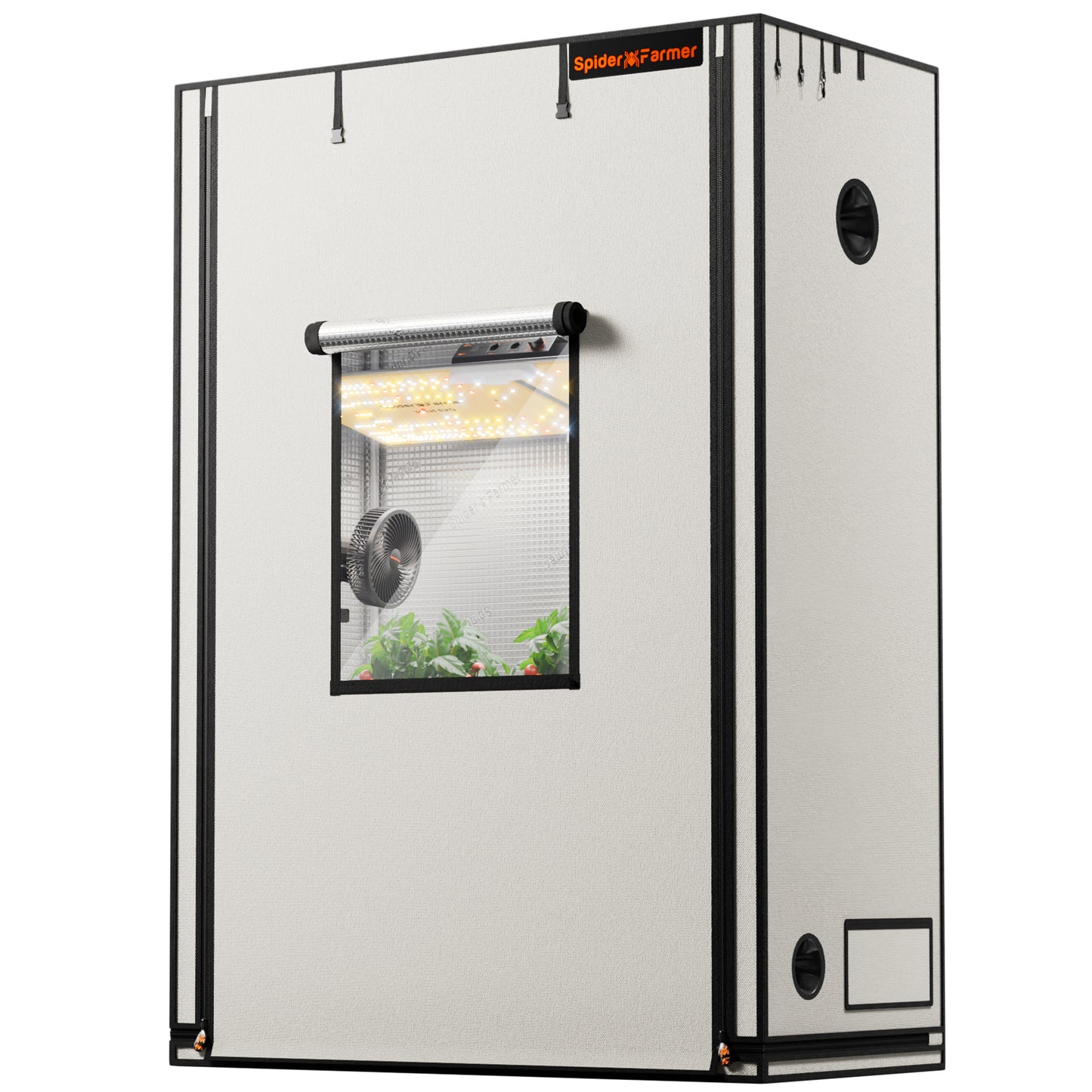 Spider Farmer 140x70x200cm Pro Indoor Grow Zelt (2026) – Hochreflektierende Pflanzenzuchtbox mit 2000D-Folie