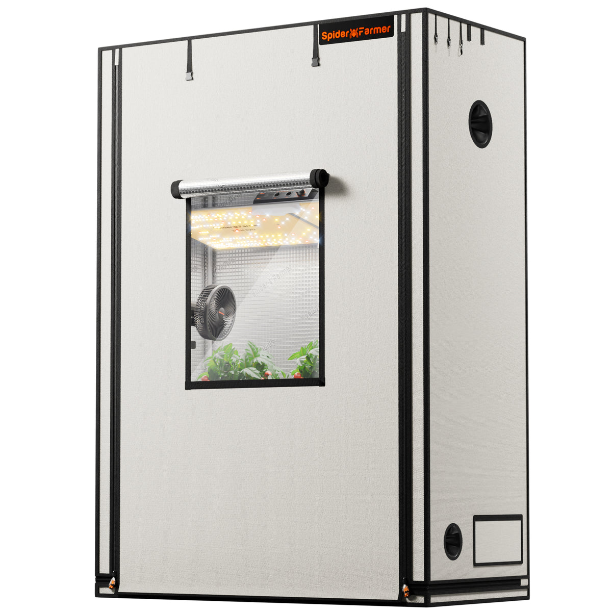Spider Farmer 140x70x200cm Pro Indoor Grow Zelt (2026) – Hochreflektierende Pflanzenzuchtbox mit 2000D-Folie