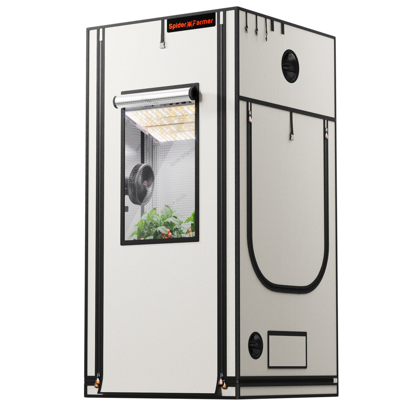 Spider Farmer 90x90x180cm Pro Indoor Grow Tent Growzelt 2000D Hochreflektierende Pflanzen-Anzuchtbox