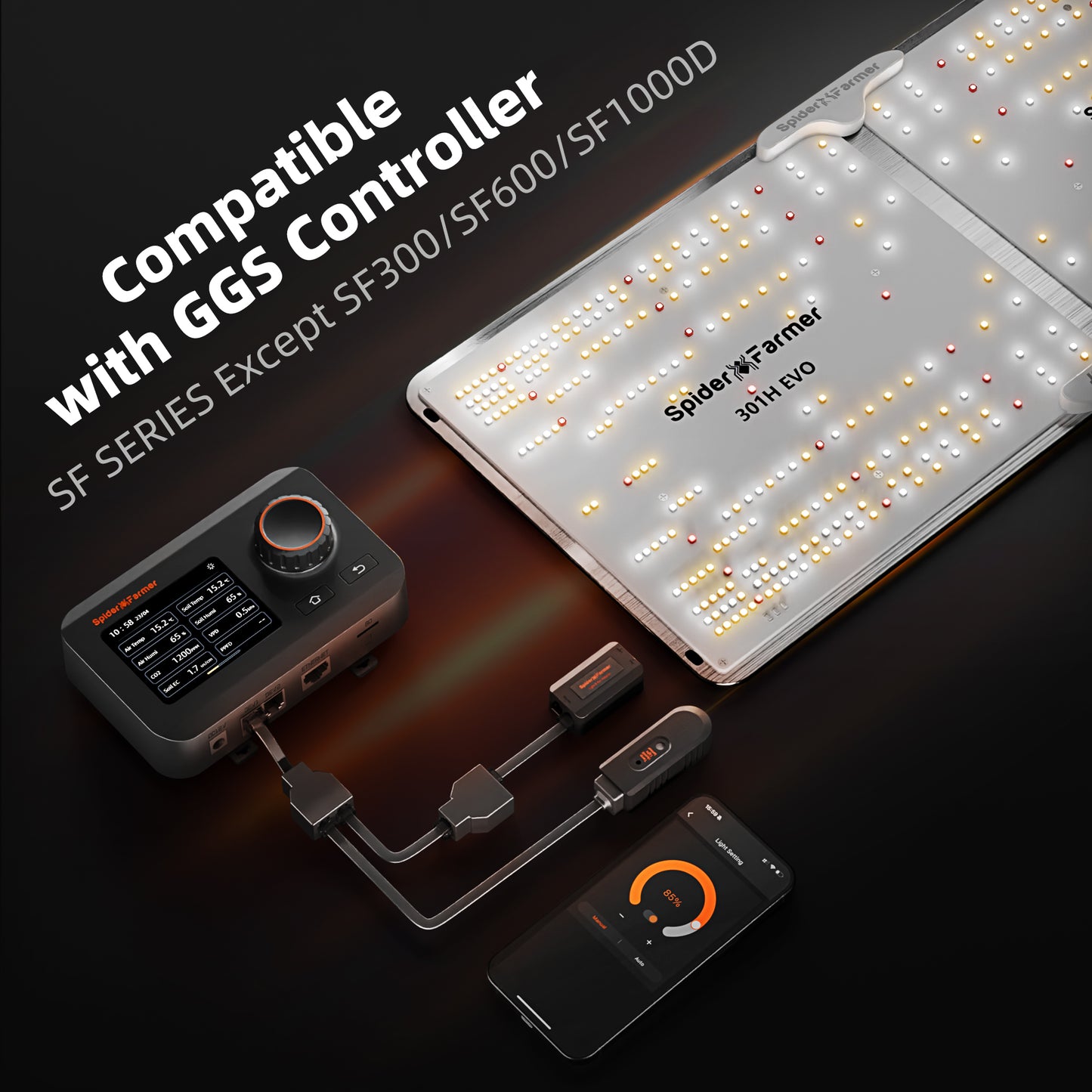 2er-Pack | Neue Spider Farmer® SF1000 LED-Pflanzenlampe (2026) für 70x140cm Zelte (3-6 Pflanzen)