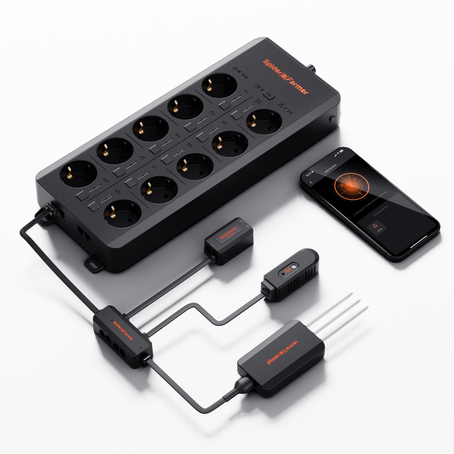 Spider Farmer GGS Klimaregler-Set – Temperatur-, Luftfeuchtigkeits- und VPD-Überwachung, Zeitsteuerung, Verlaufsdaten, Bluetooth & WLAN für eine optimierte Klimasteuerung