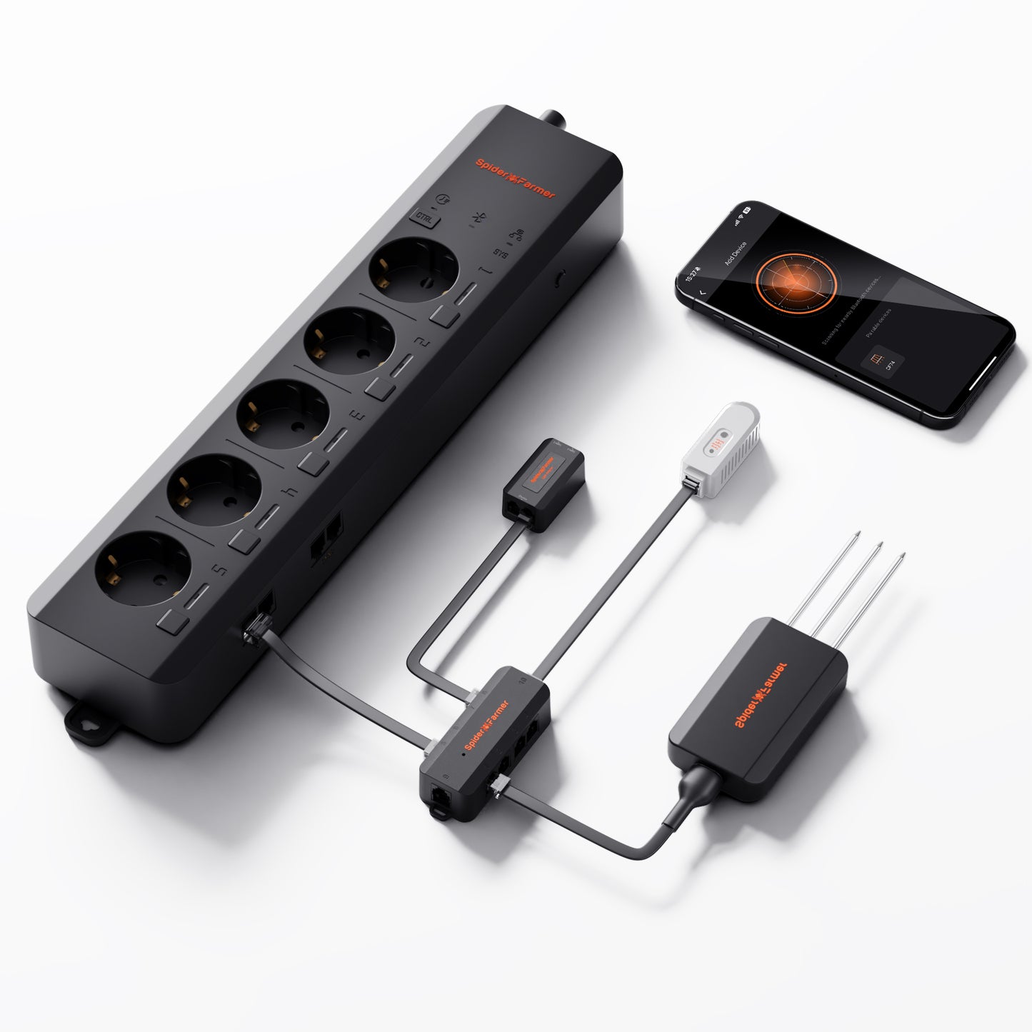 Spider Farmer GGS Klimaregler-Set – Temperatur-, Luftfeuchtigkeits- und VPD-Überwachung, Zeitsteuerung, Verlaufsdaten, Bluetooth & WLAN für eine optimierte Klimasteuerung