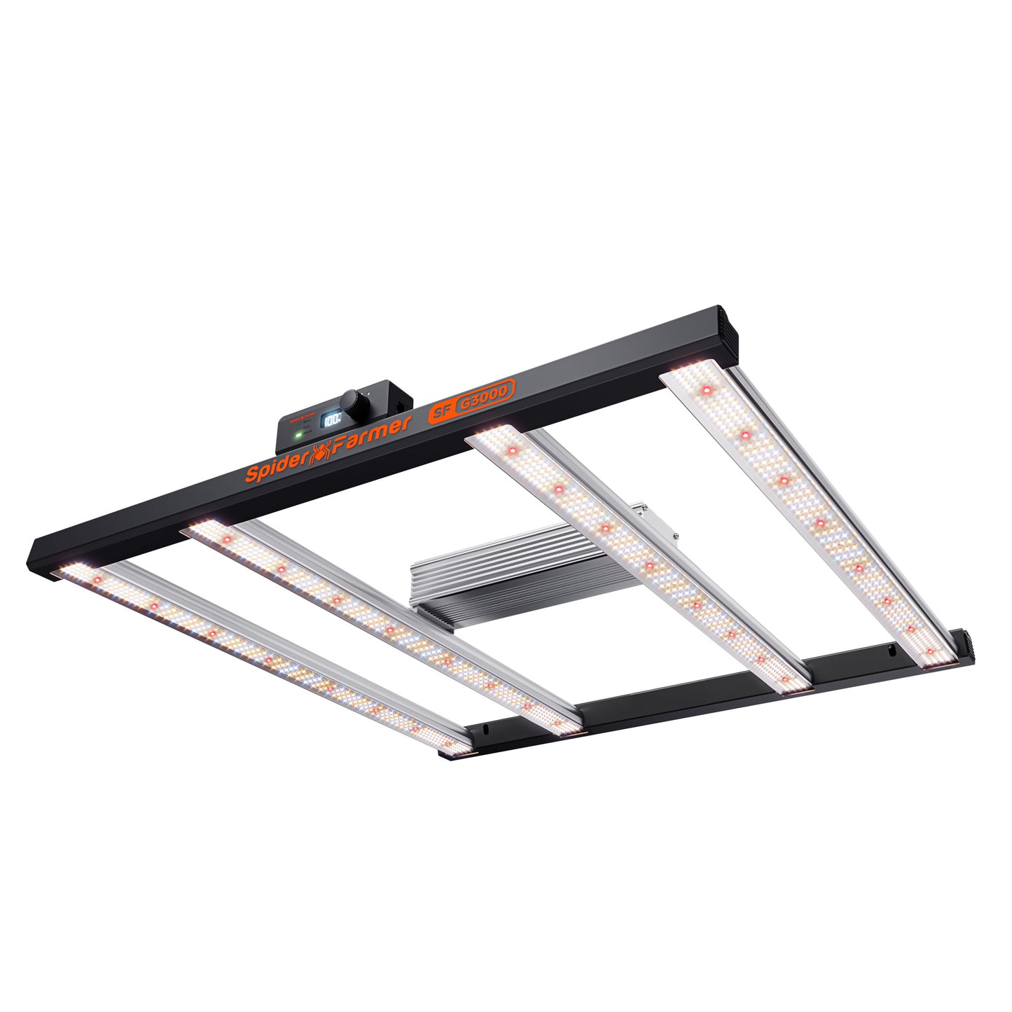 Spider Farmer® G3000 300W WLAN- und Bluetooth-gesteuerte LED-Pflanzenlampe mit Vollspektrum, dimmbar, für Growzelte von 60x60cm bis 90x90cm