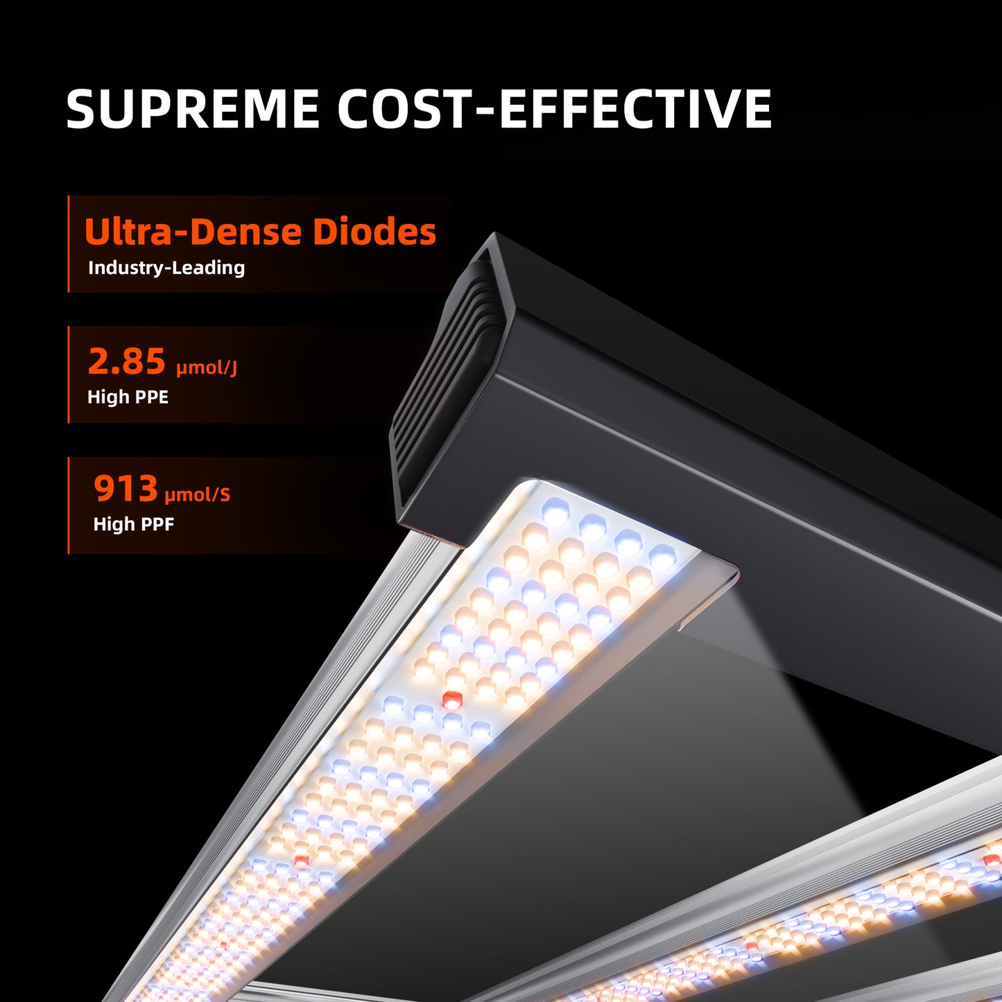Spider Farmer® G4500 320W WiFi & Bluetooth App-gesteuerte LED-Pflanzenlampe Vollspektrum, dimmbar, für 70x140cm Growzelt