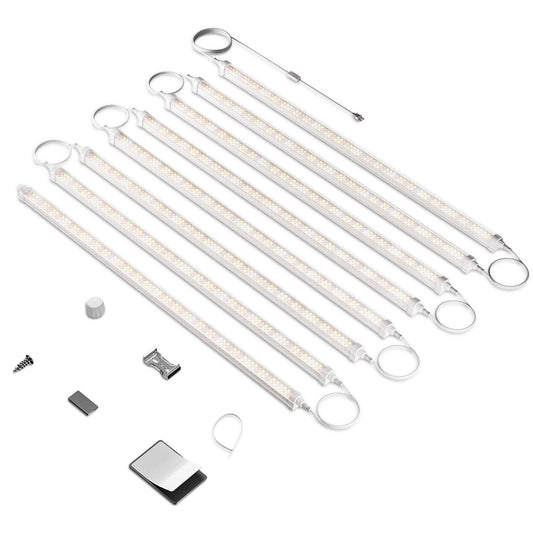 Spider Farmer GlowBar 200W Dimmbare Vollspektrum-LED-Pflanzenlichtstreifen für Zimmerpflanzen, IP65 wasserdicht, verkettbar, energieeffizient und einfach zu installieren, ideal für Pflanzenständer und Gewächshäuser (8er-Pack)