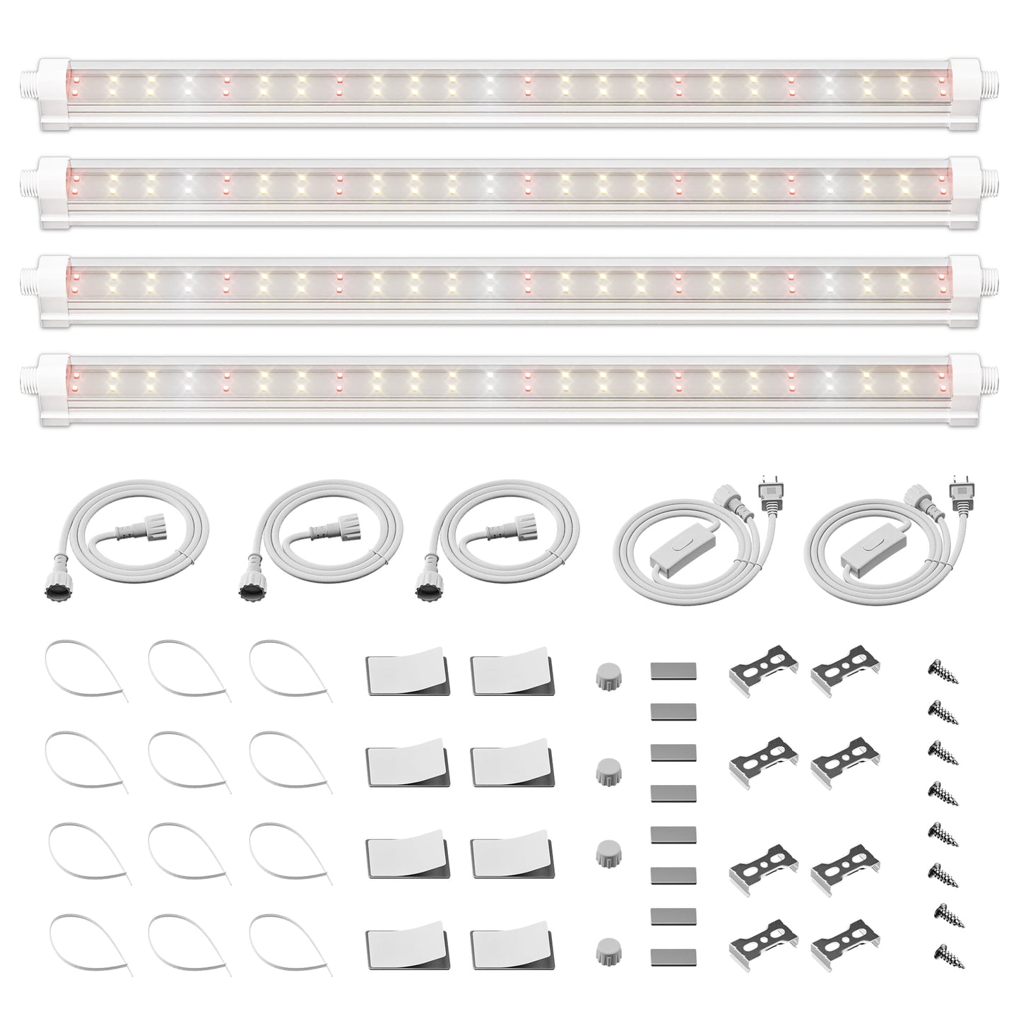 Spider Farmer GlowBar 40W Dimmbare Vollspektrum-LED-Pflanzenlichtstreifen für Zimmerpflanzen, IP65 wasserdicht, verkettbar, energieeffizient und einfach zu installieren, ideal für Pflanzenständer und Gewächshäuser (4er-Pack)