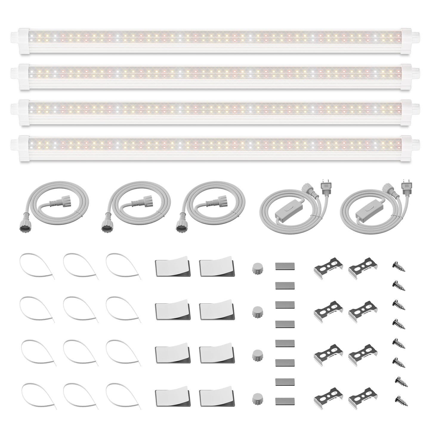 Spider Farmer GlowBar 80W Vollspektrum-LED-Pflanzenlampenstreifen für Zimmerpflanzen, IP65 wasserdicht, 4er-Pack, verkettbar, energieeffizient und einfach zu installieren, ideal für Pflanzenständer und Gewächshäuser