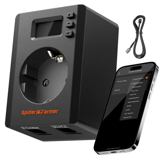 Spider Farmer S-Station | WLAN- und Bluetooth-Timer, Smart-Plug-Controller (3680 W, 16 A)