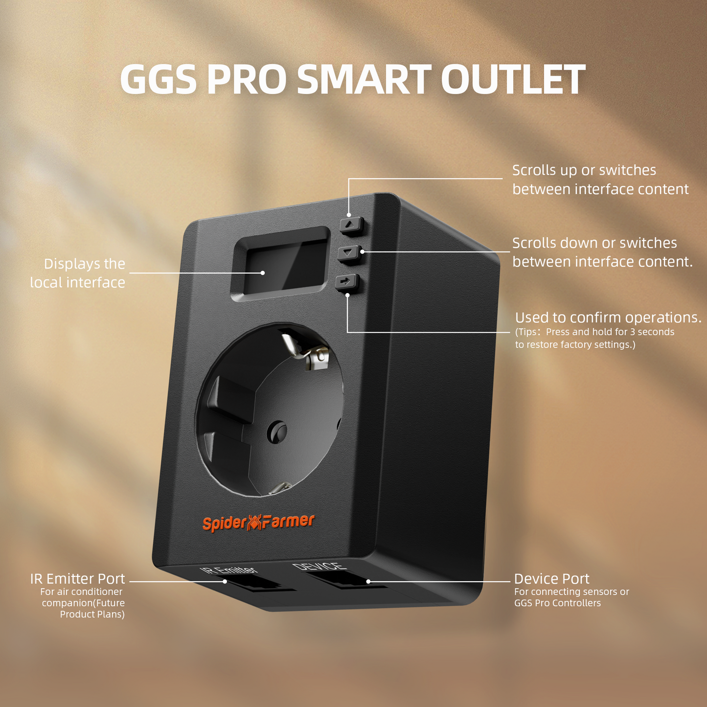Spider Farmer S-Station | WLAN- und Bluetooth-Timer, Smart-Plug-Controller (3680 W, 16 A)