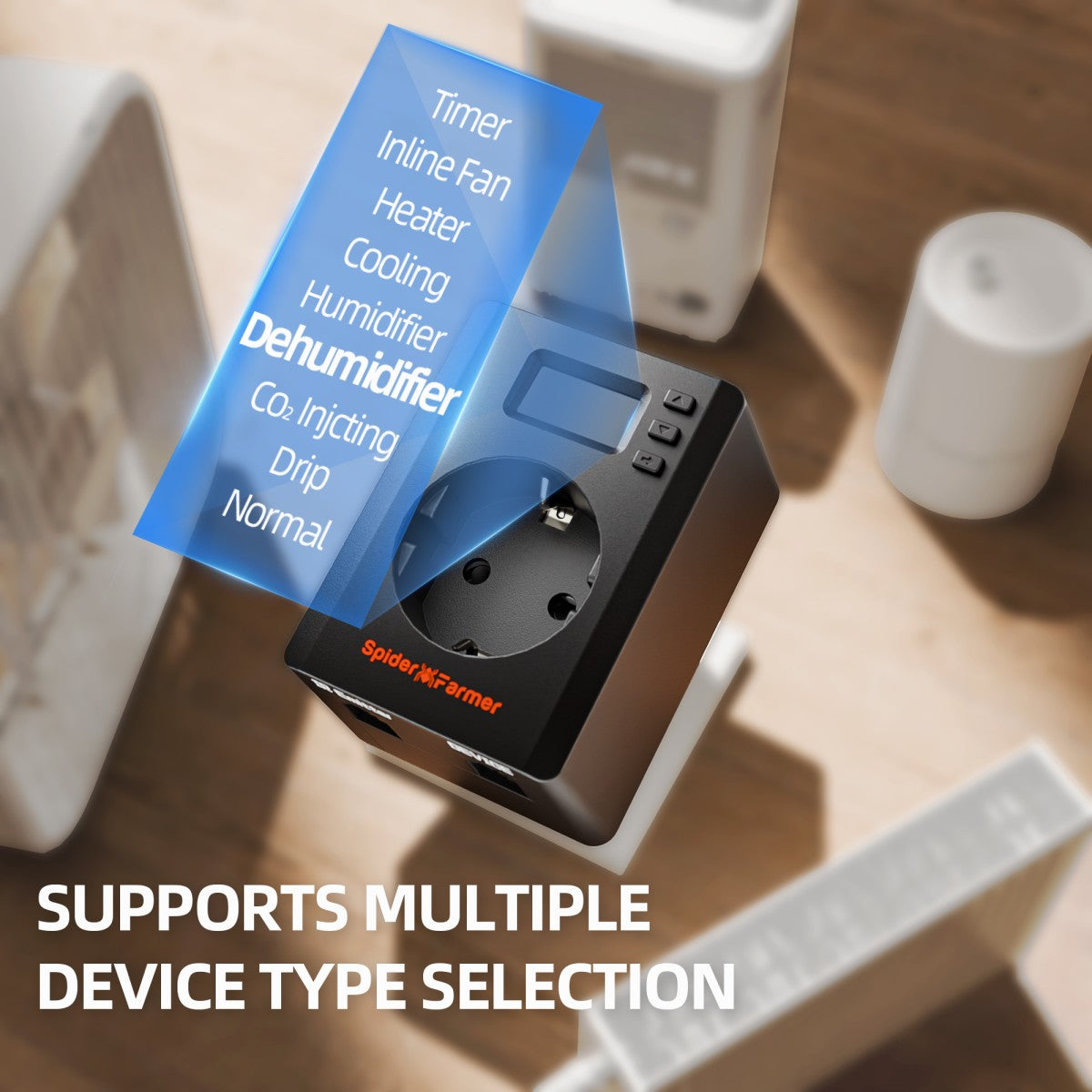 Spider Farmer S-Station | WLAN- und Bluetooth-Timer, Smart-Plug-Controller (3680 W, 16 A)