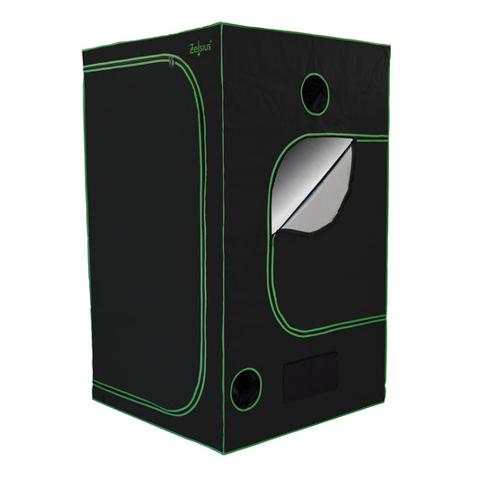 ZELSIUS Grow Tent 120 x 120 x 200 cm Schwarz/Grün Pflanzenzucht Indoor