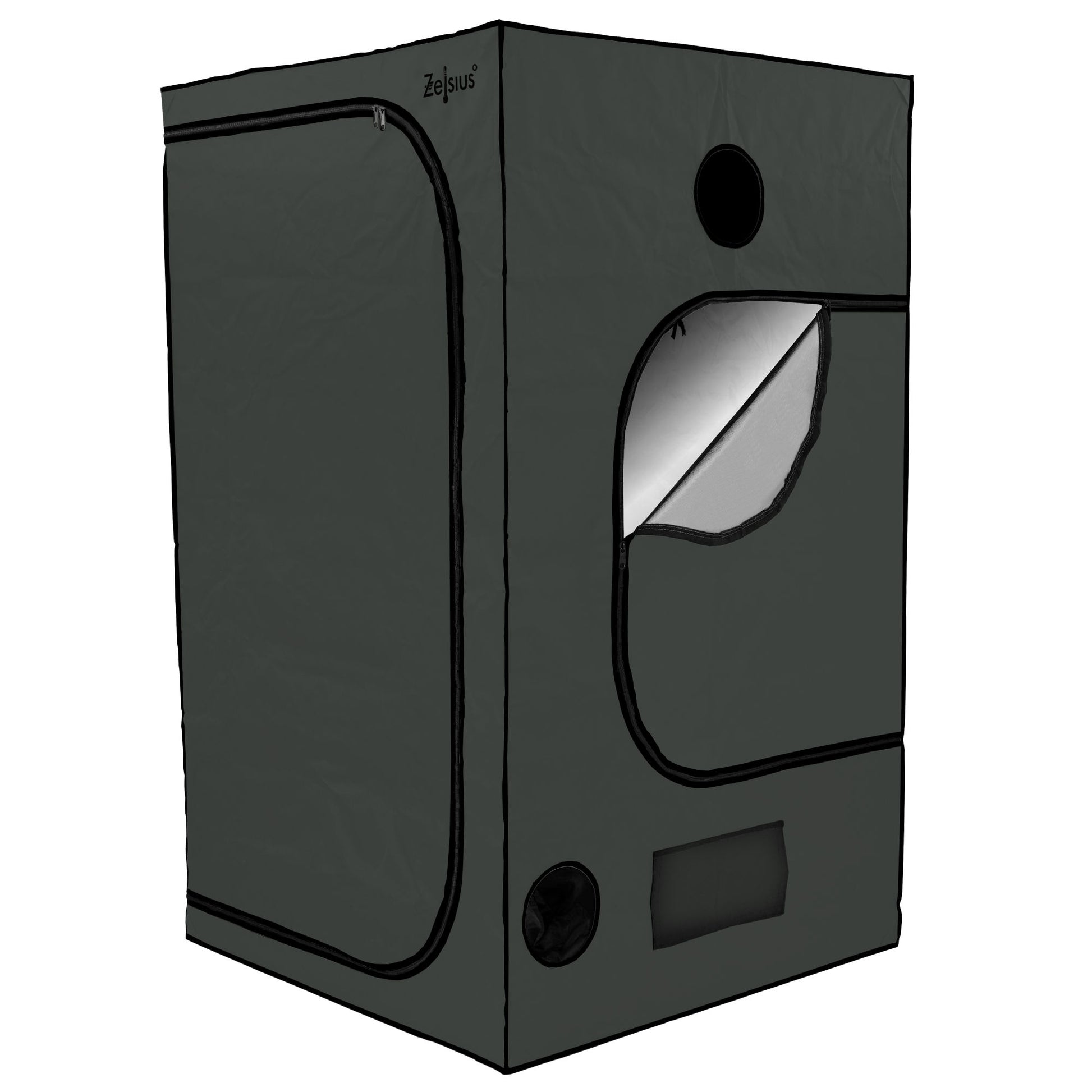 120 x 120 grow tent ZELSIUS Grow Tent 120 x 120 x 200 cm Grau/Schwarz Pflanzenzucht Indoor – Growtopia