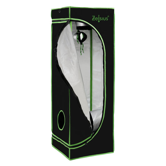 ZELSIUS Grow Tent 40 x 40 x 120 cm Schwarz/Grün Pflanzenzucht Indoor