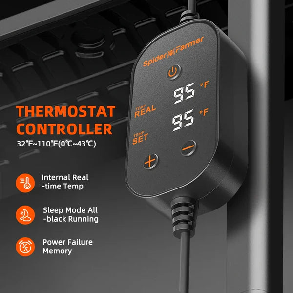 Spider Farmer Heizmatte 121x52 cm mit Thermostat 105 Watt