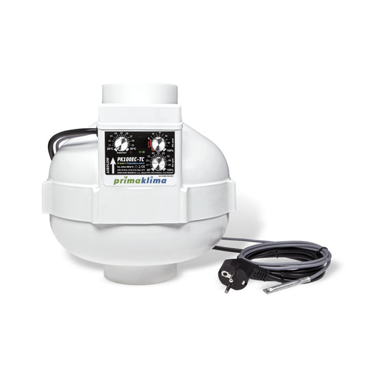 Prima Klima EC-TC Ventilator, mit integrierter Temperatur- und Drehzahlsteuerung, 580-1450m³/h